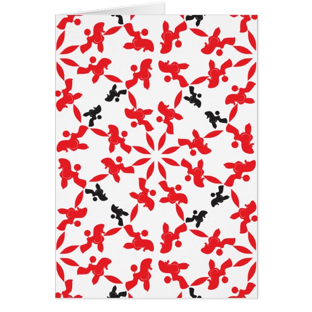 Poodle Pattern red (Front)