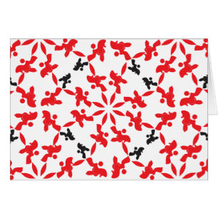 Poodle Pattern red