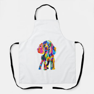 Poodle Picasso � Abstract Funny Art Dog Apron