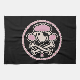 Poodle Pirate 1cl Tea Towel