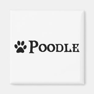 Poodle (pirate style w/ pawprint) magnet