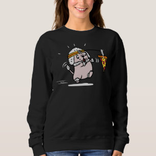Poodle Pizza Lover Running Sweatshirt