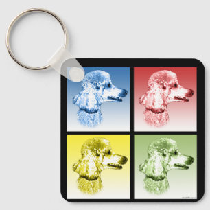 Poodle Pop Art Key Ring