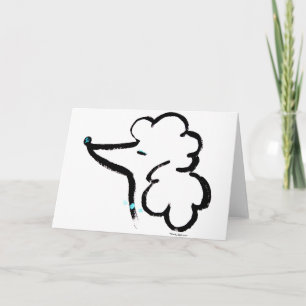 Poodle Portrait Card