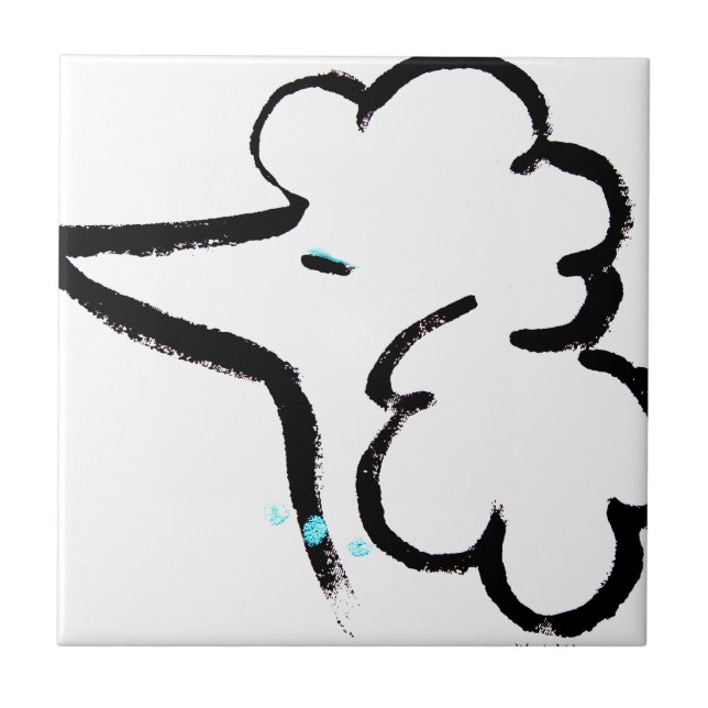 Poodle Portrait Ceramic Tile (Front)