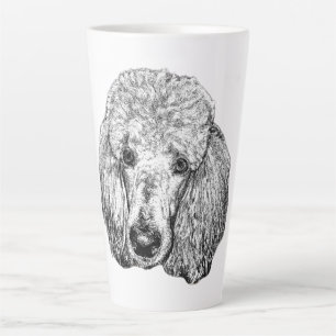 Poodle Portrait Mug – Detailed Black & White Art