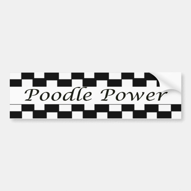 Poodle Power Bumper Sticker (Front)