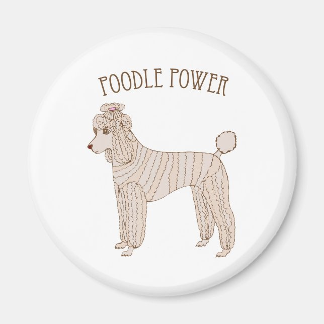 Poodle Power Magnet (Front)