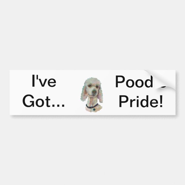 Poodle Pride and Pet Me Products Bumper Sticker (Front)