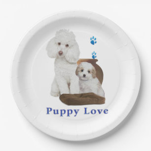 poodle-products paper plate