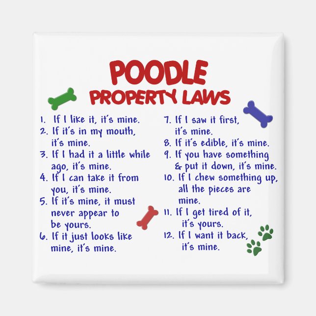 POODLE Property Laws 2 Magnet (Front)