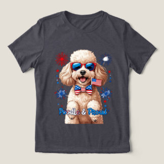 Poodle & Proud – 4th of July Dog T-Shirt Tri-Blend Shirt