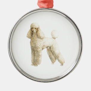 Poodle -- Puppy Clip Metal Ornament