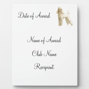Poodle -- Puppy Clip Plaque