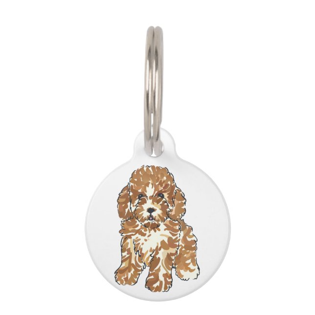 Poodle Puppy Pet Tag (Front)