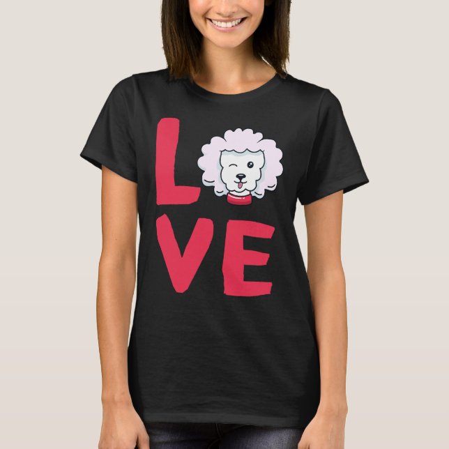 Poodle Pyrenees Dog Animal Lovers T-Shirt (Front)