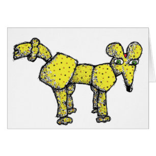 Poodle Rat Birthday Card from Denis Gaston Art