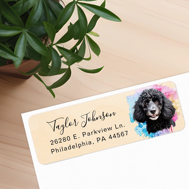 Poodle Return Address Label (Creator Uploaded)