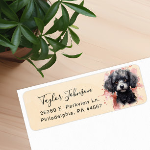 Poodle Return Address Label
