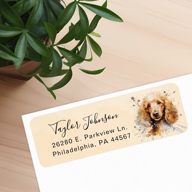 Poodle Return Address Label (Creator Uploaded)