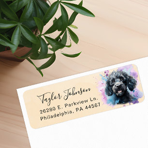 Poodle Return Address Label
