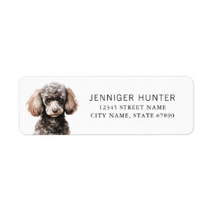 Poodle Return Address Labels