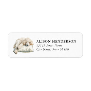 Poodle Return Address Labels