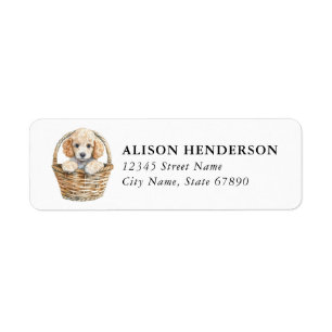 Poodle Return Address Labels