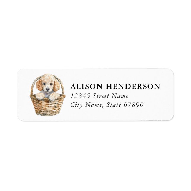 Poodle Return Address Labels  (Front)