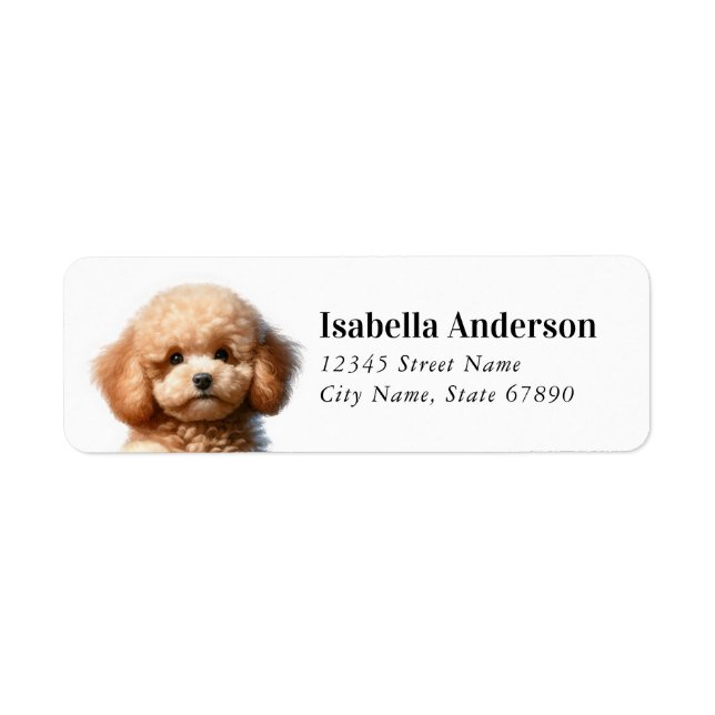 Poodle Return Address Labels (Front)