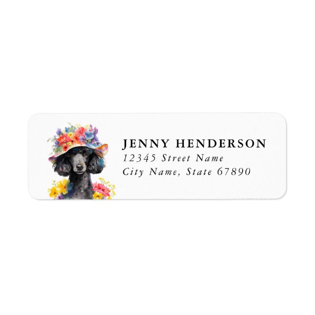 Poodle Return Address Labels (Front)