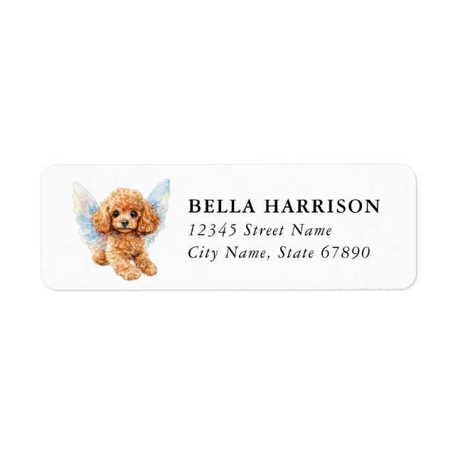 Poodle Return Address Labels (Front)
