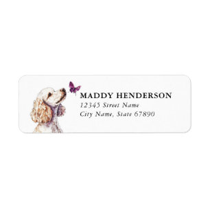 Poodle Return Address Labels