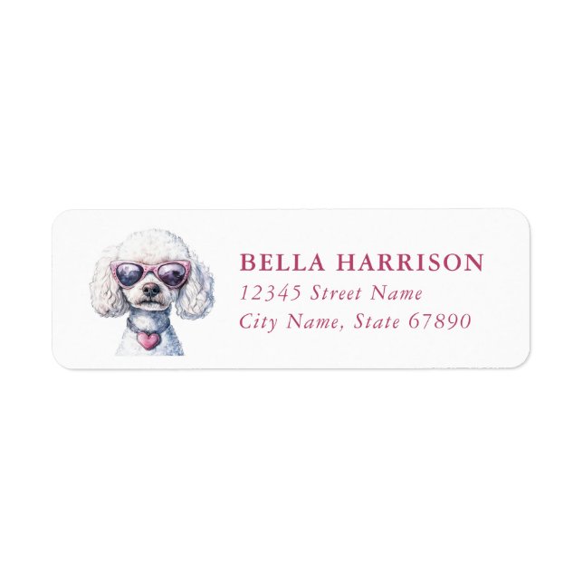 Poodle Return Address Labels (Front)