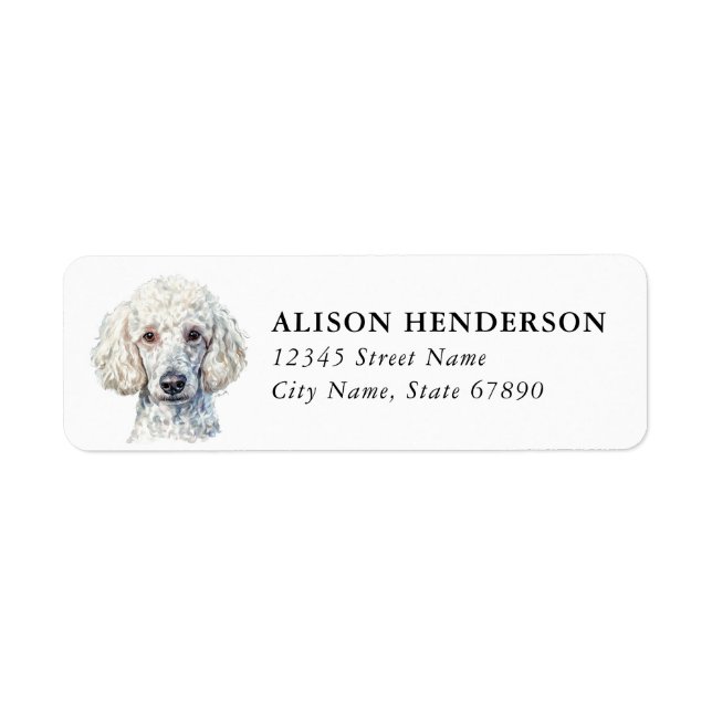 Poodle Return Address Labels  (Front)