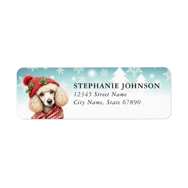 Poodle Return Address Labels (Front)