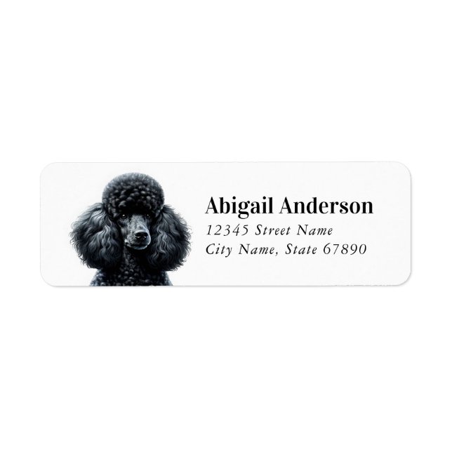 Poodle Return Address Labels (Front)