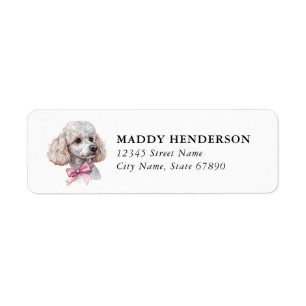 Poodle Return Address Labels