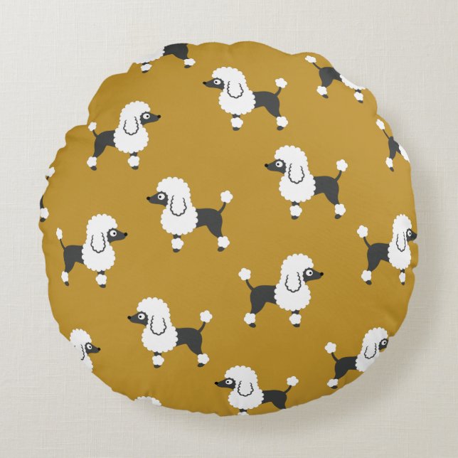 Poodle Round Cushion (Front)