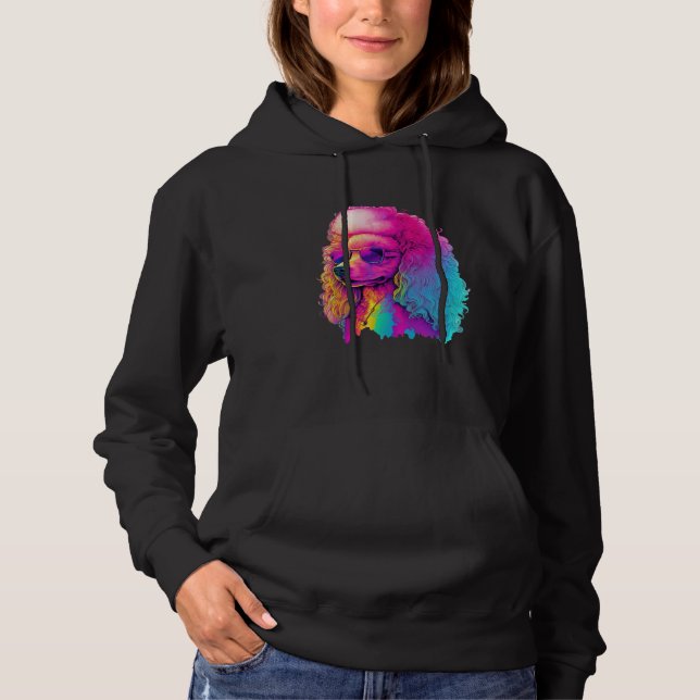 Poodle s Synthwave Vintage Vibes Hoodie (Front)