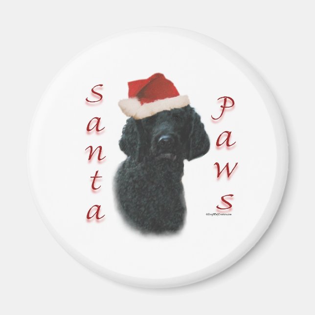 Poodle Santa Paws Magnet (Front)