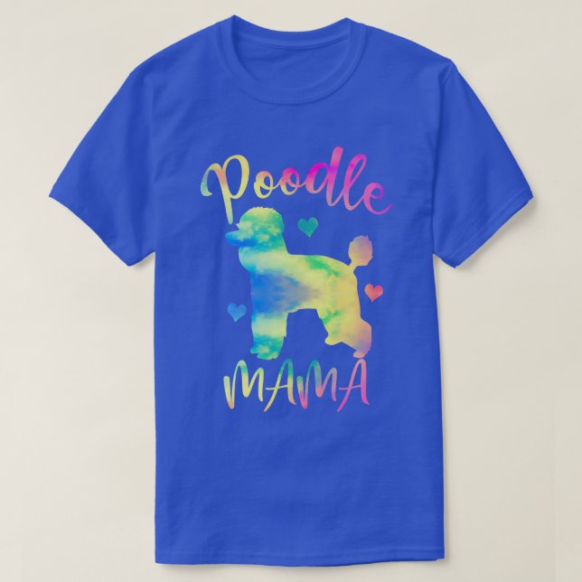 Poodle Shirt Poodle Mama Shirt Colourful Poodle Mu (Design Front)