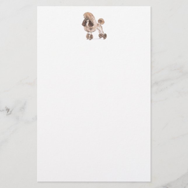 Poodle -- Show Coat Stationery (Front)