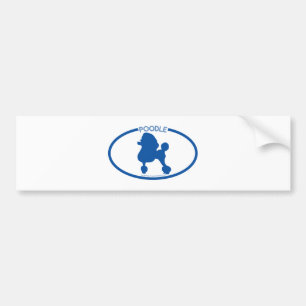 Poodle Silhouette Bumper Sticker