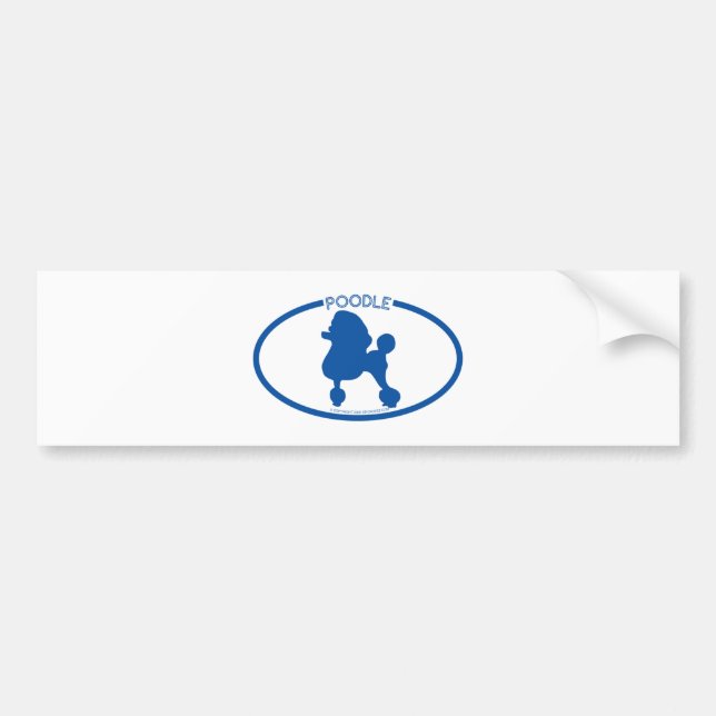 Poodle Silhouette Bumper Sticker (Front)