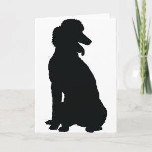 Poodle Silhouette Card