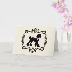 Poodle Silhouette Card