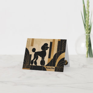 Poodle Silhouette Thank You Notecard