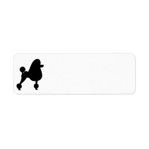 poodle silo black return address label