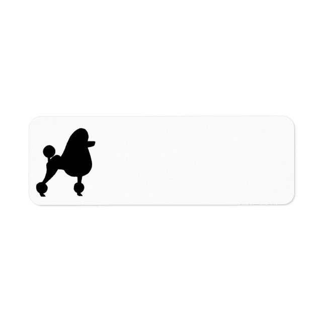 poodle silo black return address label (Front)